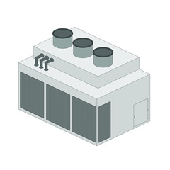 Factory air conditioners are large in order to be able to provide suitable cooling for the factory.