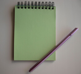 
Green sheet of blank note for your notes