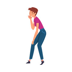 Beautiful Smiling Girl Whispering Gossip, Young Woman Telling Something to another One Cartoon Vector Illustration on White Background