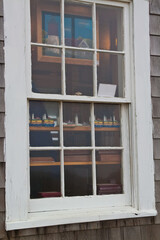 Lighthouse Replicas in The Window of The Highland Light , Cape Cod National Seashore , Truro, Massachusetts, USA