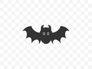 Halloween, horror, bat icon. Vector illustration, flat design.