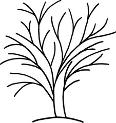 A tree made of lines. Tree symbol. Logo.