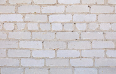 White bricks in the wall of the house