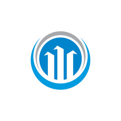 Abstract Growth Vector , Finance Logo