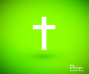 Fototapeta premium Cross. Christian Symbol. Vector illustration. Eps 10