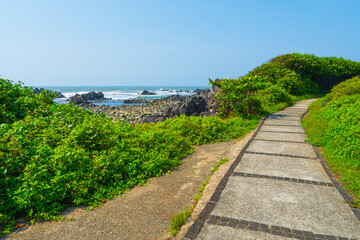 Fototapeta na wymiar Linshanbi Trail at Sanzhi District in New Taipei City of Taiwan