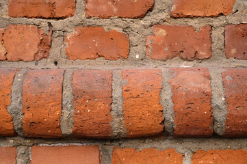 Abstract background of an old red brick wall