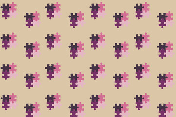 Creative puzzle pattern design. Suitable for wallpapers and backgrounds.