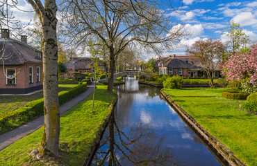 Typical dutch village Giethoorn in Netherlands