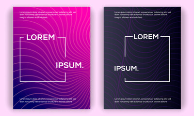 Abstract Cover Design Templates Set Colorful Gradient Style