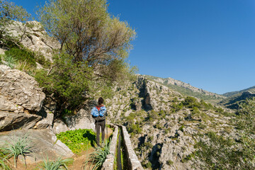 Fototapeta premium antigua acequia de Solleric, torrente de Almadrà, sierra de Tramuntana, mallorca, islas baleares, españa, europa