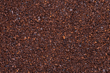 Ground coffee beans texture background