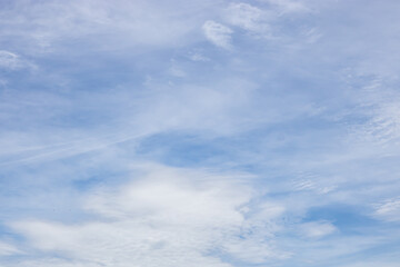 blue sky with white soft clouds