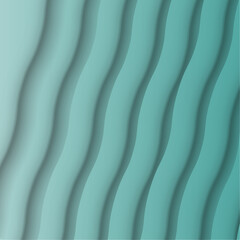 Simple background of minimalist abstract waves and stripes of geometric green color.