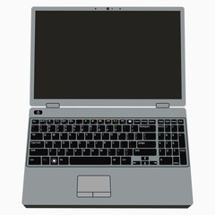 Vector laptop illustration on a white background.