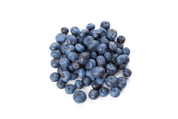 heap of blueberries isolated on white background