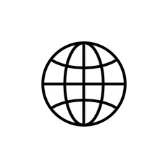 Earth line icon. Design template vector