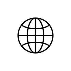 Earth line icon. Design template vector