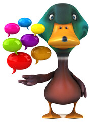 Fun duck - 3D Illustration