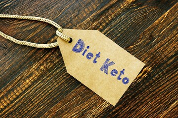 Healthy concept about diet keto with inscription on the sheet.