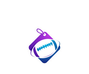 Football shop logo design template