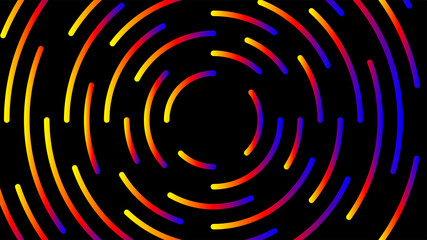 circle line colorful bright for modern background, light neon effect motion with line mixed color, glowing light circle graphic for wallpaper, art line swirl shine color for technology digital concept
