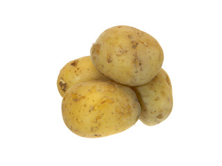 ripe potato isolated on white background