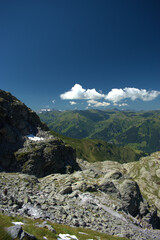 Fototapeta na wymiar Bergwelt auf dem Pizol in der Schweiz 7.8.2020