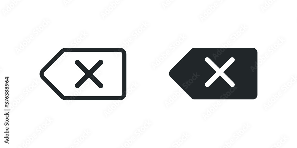 Poster delete vector icon. remove symbol for web and mobile app