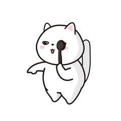 視力検査を受ける猫