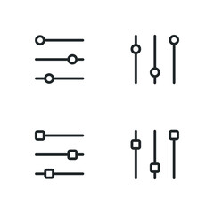 vector illustration of setting icon. options, equalizer symbol on white background