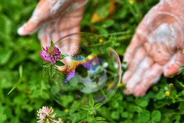Bubble on the flower
