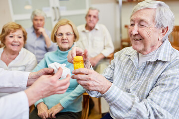 Senior as a patient in a health course