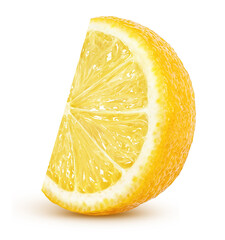 lemon slice isolated on white background