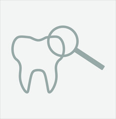 simple icon of tooth, for dentists
