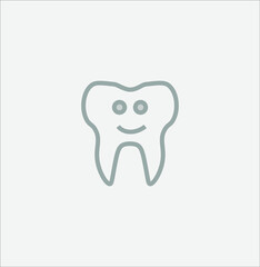 simple icon of tooth, for dentists