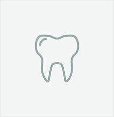 simple icon of tooth, for dentists