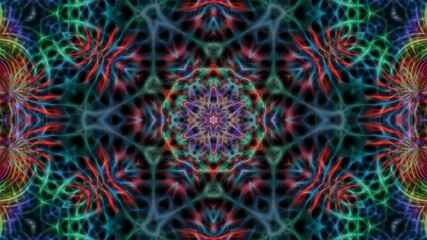 Abstract multicolored kaleidoscope geometry background.