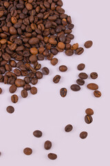 coffee beans on white