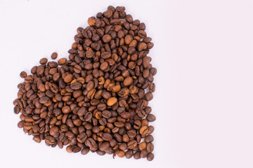 coffee beans on white background