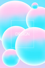 background with pink and blue 3D spheres