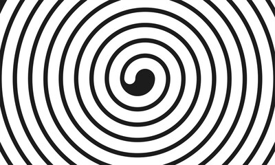 Banner with spiral, black and white magic circle