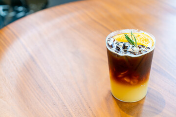 yuzu orange coffee glass