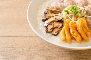Pork Congee or Porridge with Pork