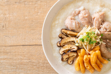 Pork Congee or Porridge with Pork
