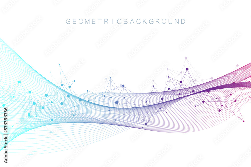 Aufkleber big genomic data visualization. dna helix, dna strand, dna test. crispr cas9 - genetic engineering. 
