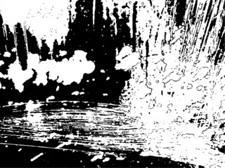 Splatter Paint Texture . Distress Grunge background . Scratch, Grain, Noise rectangle stamp . Black Spray Blot of Ink.Place illustration Over any Object to Create Grungy Effect .abstract vector.