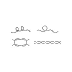 Obraz premium Rope vector illustration template concept