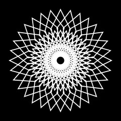 Design monochrome decorative snowflake element