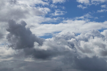 Clouds and blue sky. Netherlands. Dutch skies.